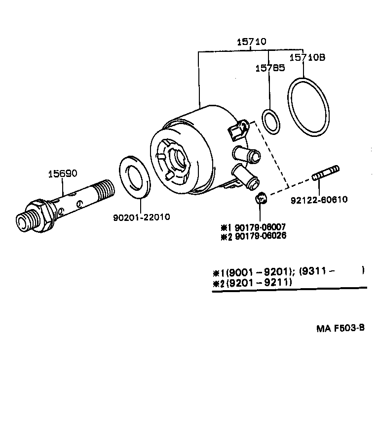 Toyota 15690-74020 VALVE ASSY, OIL COOLER RELIEF