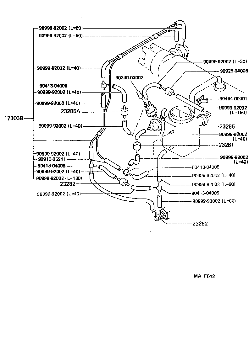 17302-11030 HOSE, NO.5(FOR IDLE-UP) product image