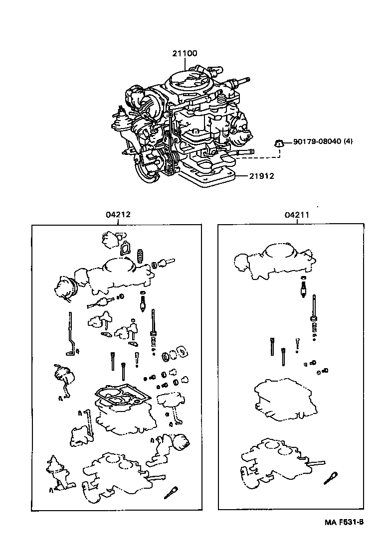 04211-61290 CARBURETOR KIT product image