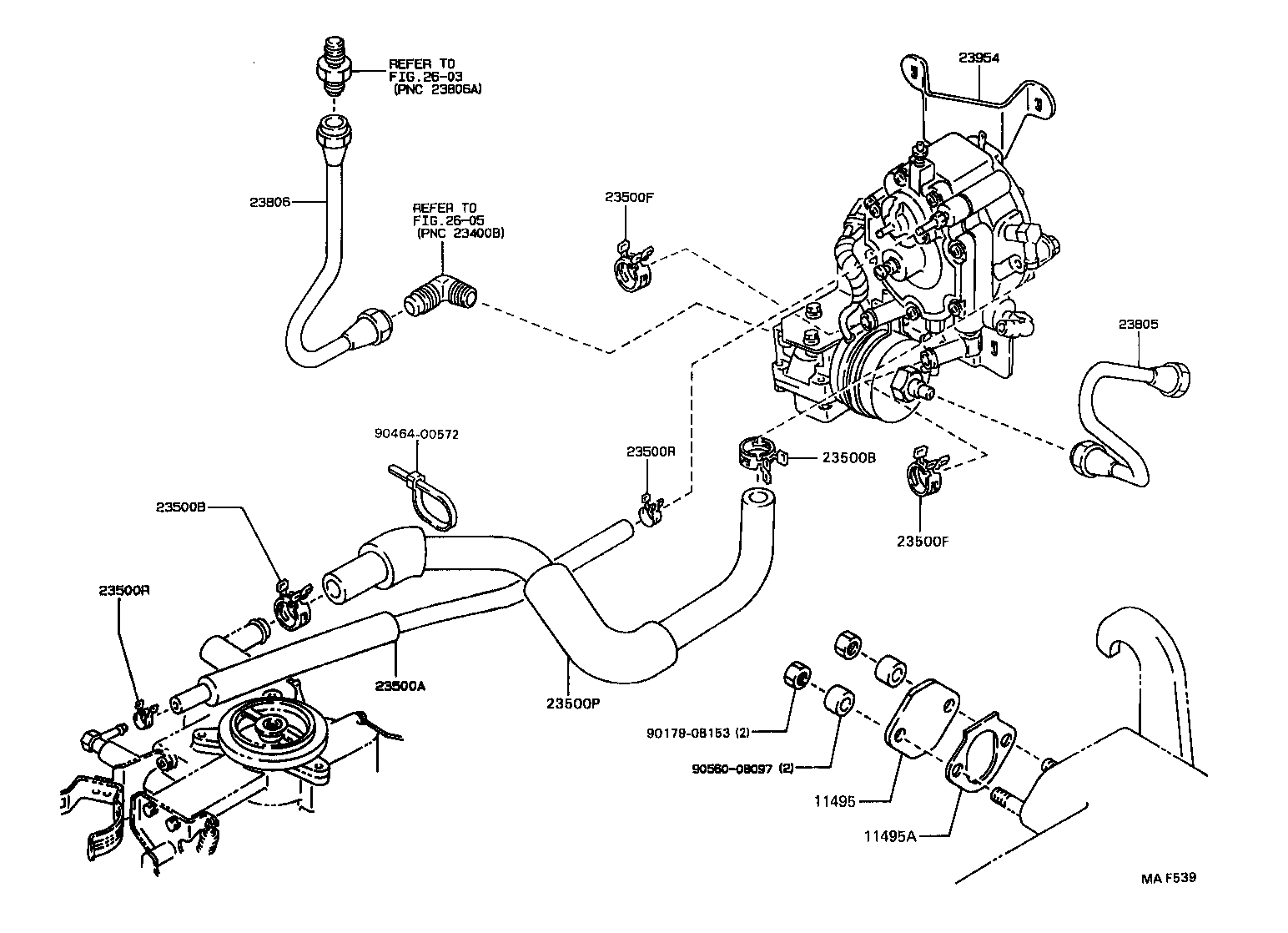 23271-11100 HOSE, NO.2(FOR LPG REGULATOR TO LPG CARBURETOR) product image