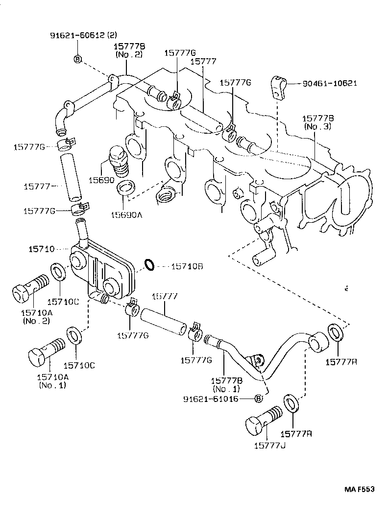 15777-02020 HOSE, OIL COOLER, NO.4 product image