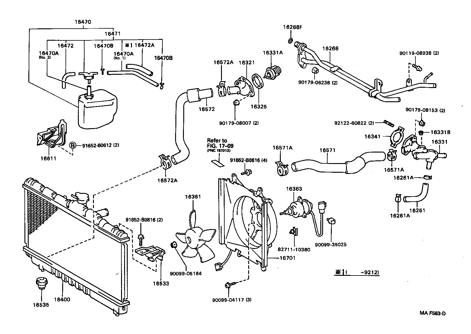 16363-64100 MOTOR, COOLING FAN product image