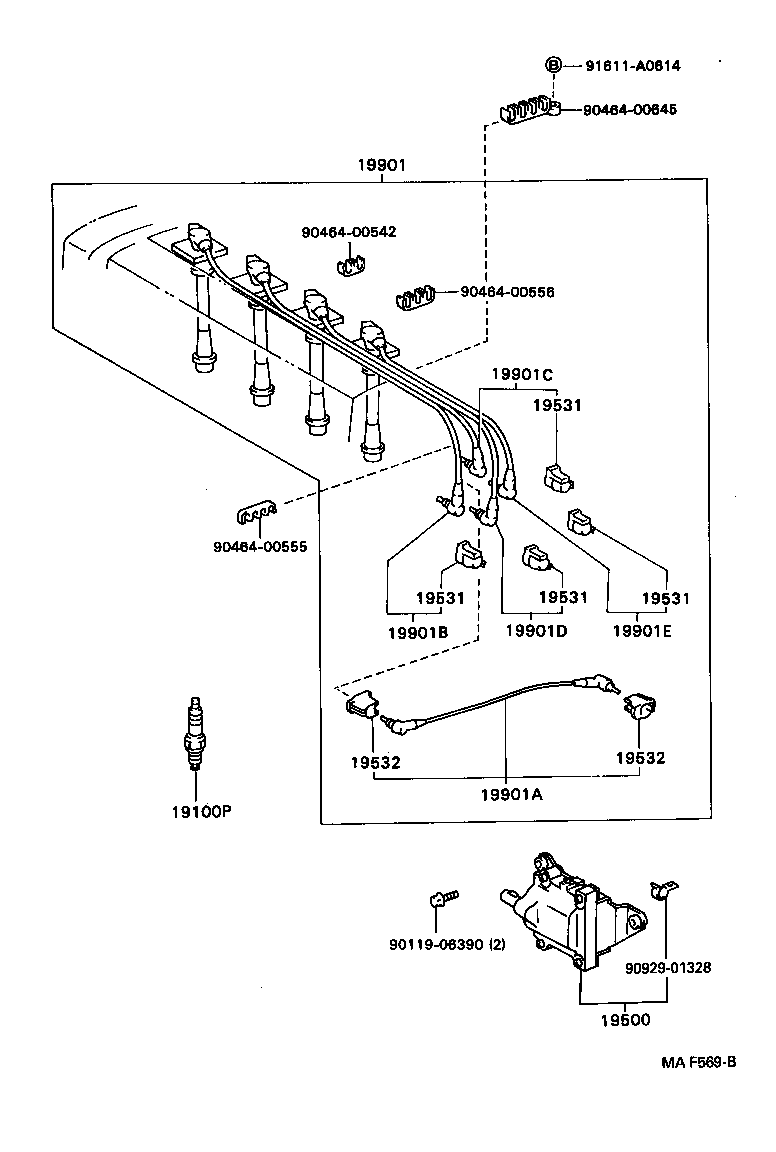 19590-74180 CORD, COIL RESISTIVE product image