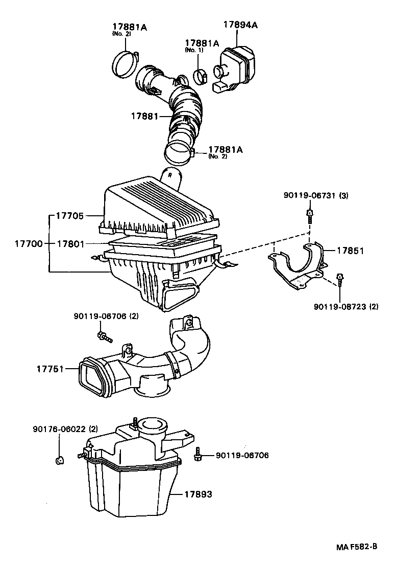 17894-64030 RESONATOR, INTAKE AIR, NO.2 product image