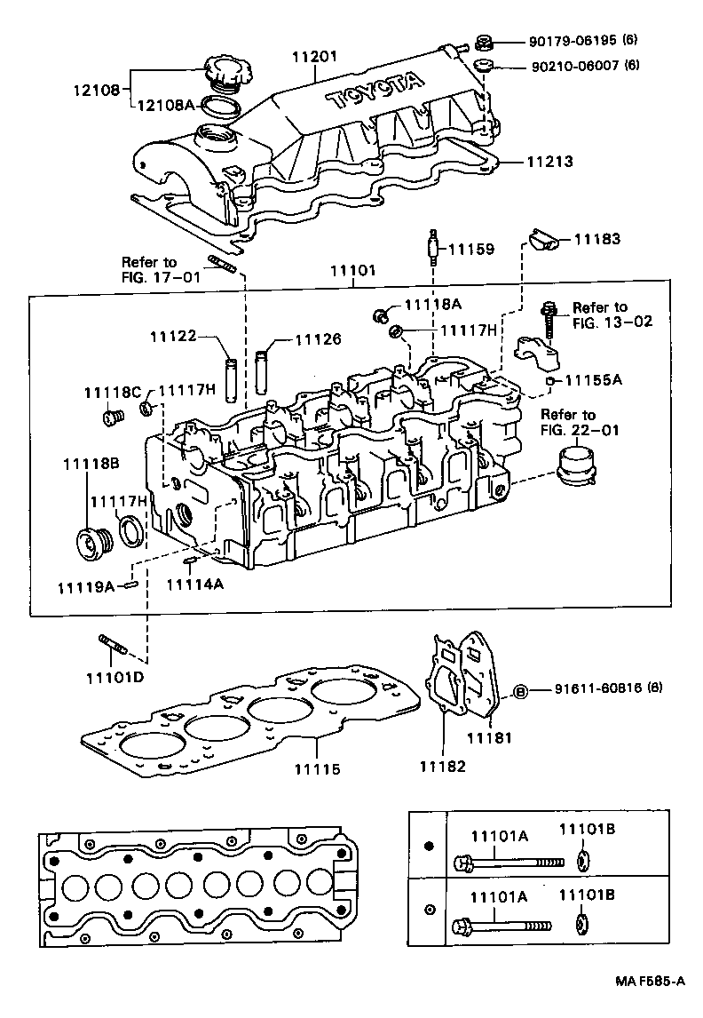 11101-74151 HEAD SUB-ASSY, CYLINDER product image