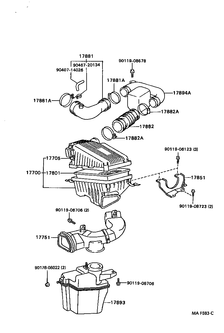17705-02050 CAP SUB-ASSY, AIR CLEANER product image