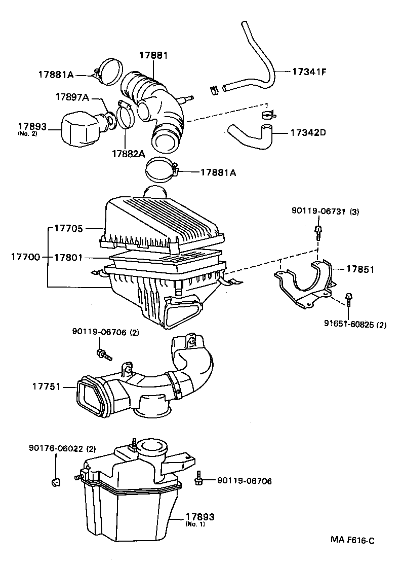 17700-16770 CLEANER ASSY, AIR product image