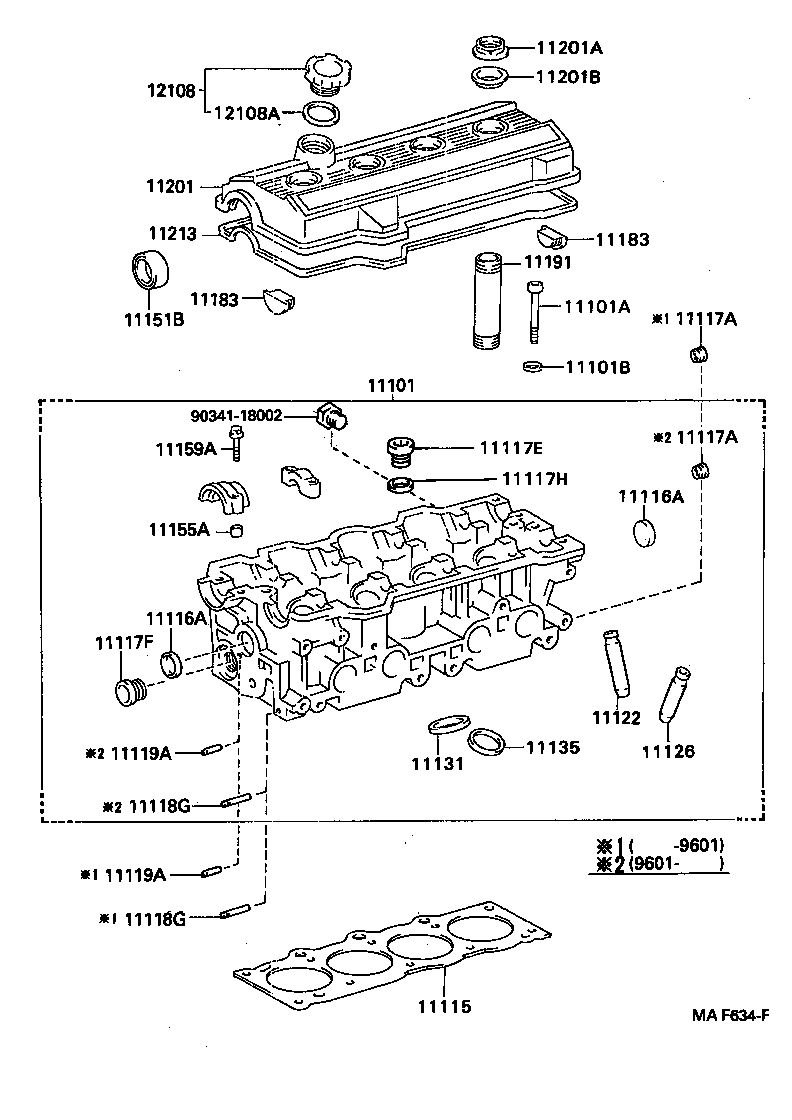 11101-74130 HEAD SUB-ASSY, CYLINDER product image