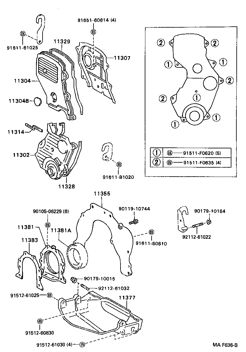 11303-02050 COVER SUB-ASSY, CRANKSHAFT GEAR OR PULLEY product image