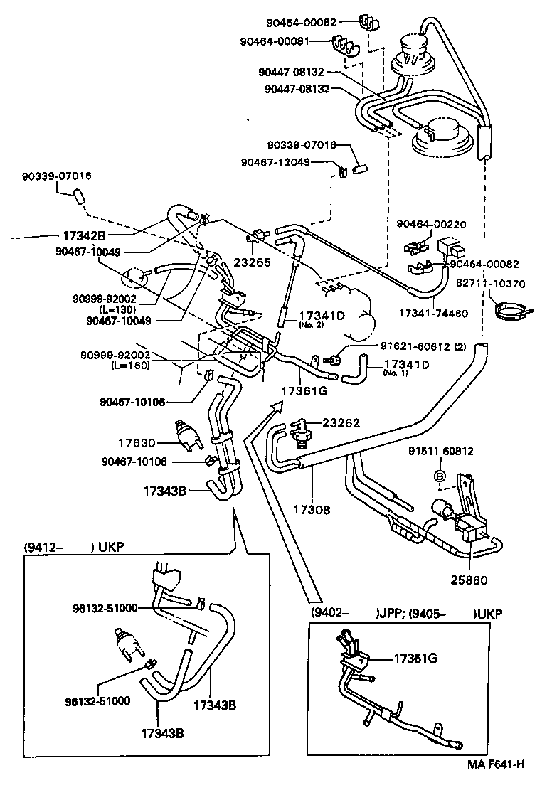 17343-74141 HOSE, NO.2(FOR IDLE-UP) product image