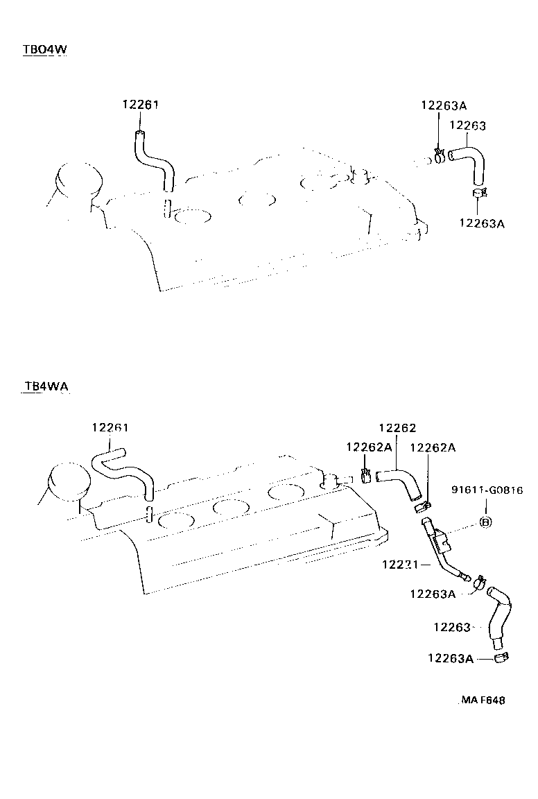 12262-88381 HOSE, VENTILATION, NO.2 product image