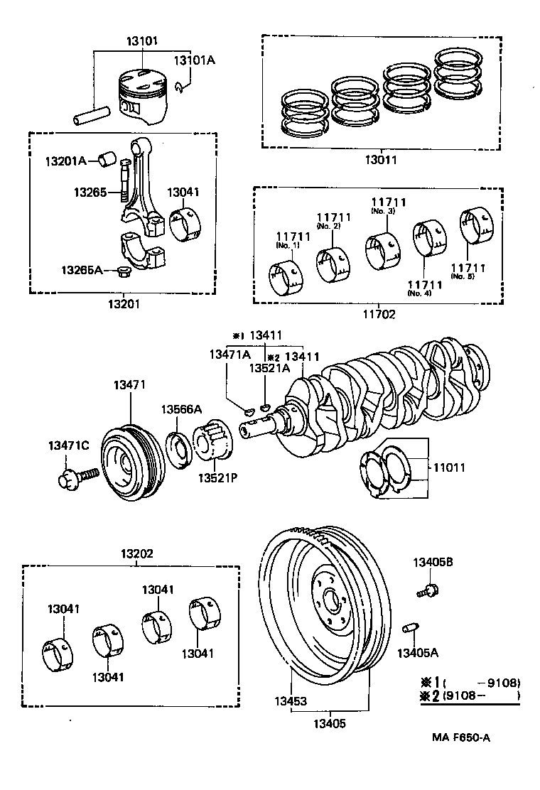 Toyota 13013-16130 RING SET, PISTON