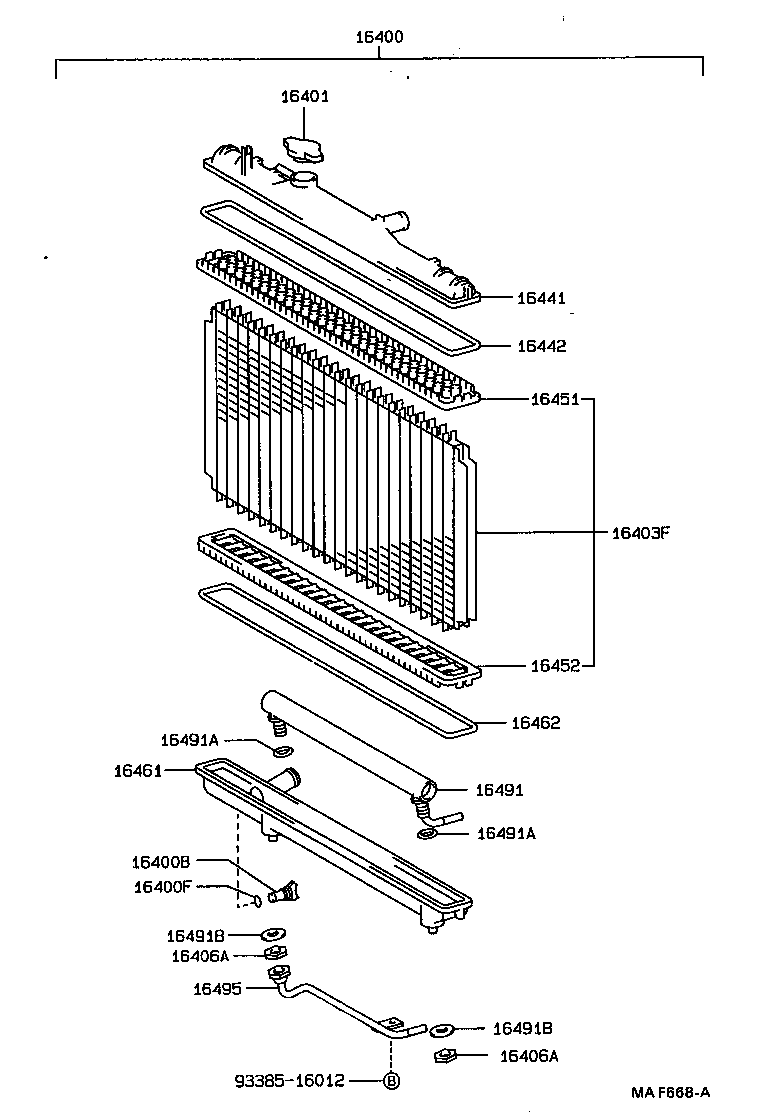 16381-64050 BAR, FAN BELT ADJUSTING product image