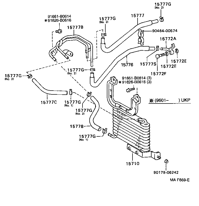 15777-02020 HOSE, OIL COOLER, NO.4 product image