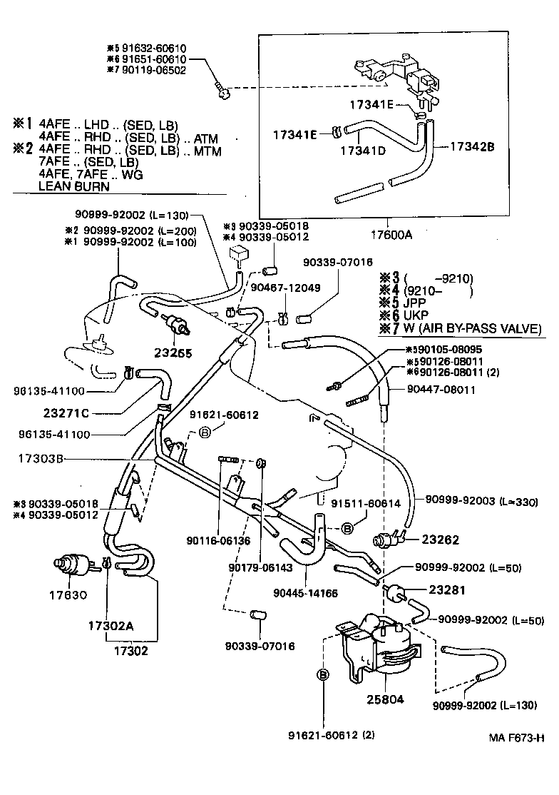17343-74141 HOSE, NO.2(FOR IDLE-UP) product image
