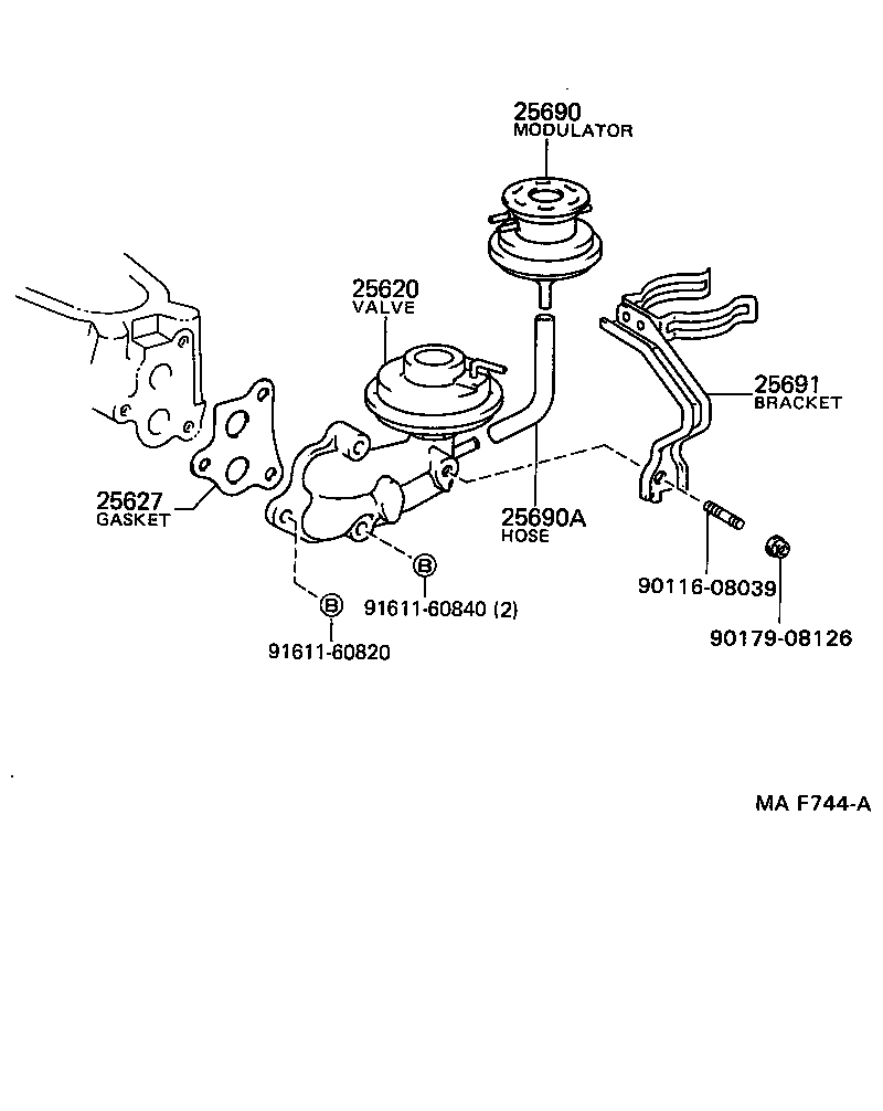 25620-64110 VALVE ASSY, EGR product image