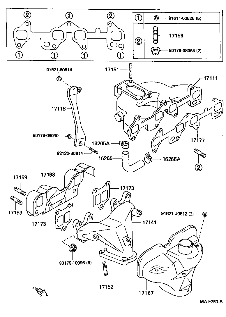 17118-02080 STAY, MANIFOLD product image