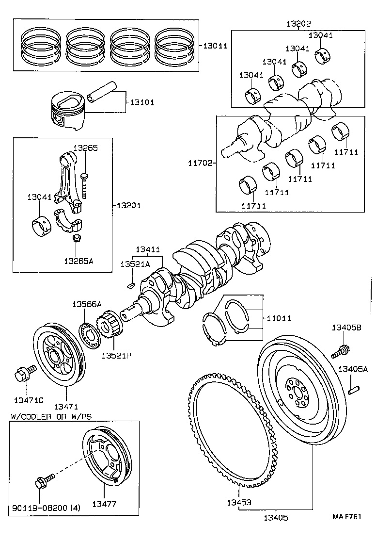 13204-64071 BEARING SET, CONNECTING ROD product image