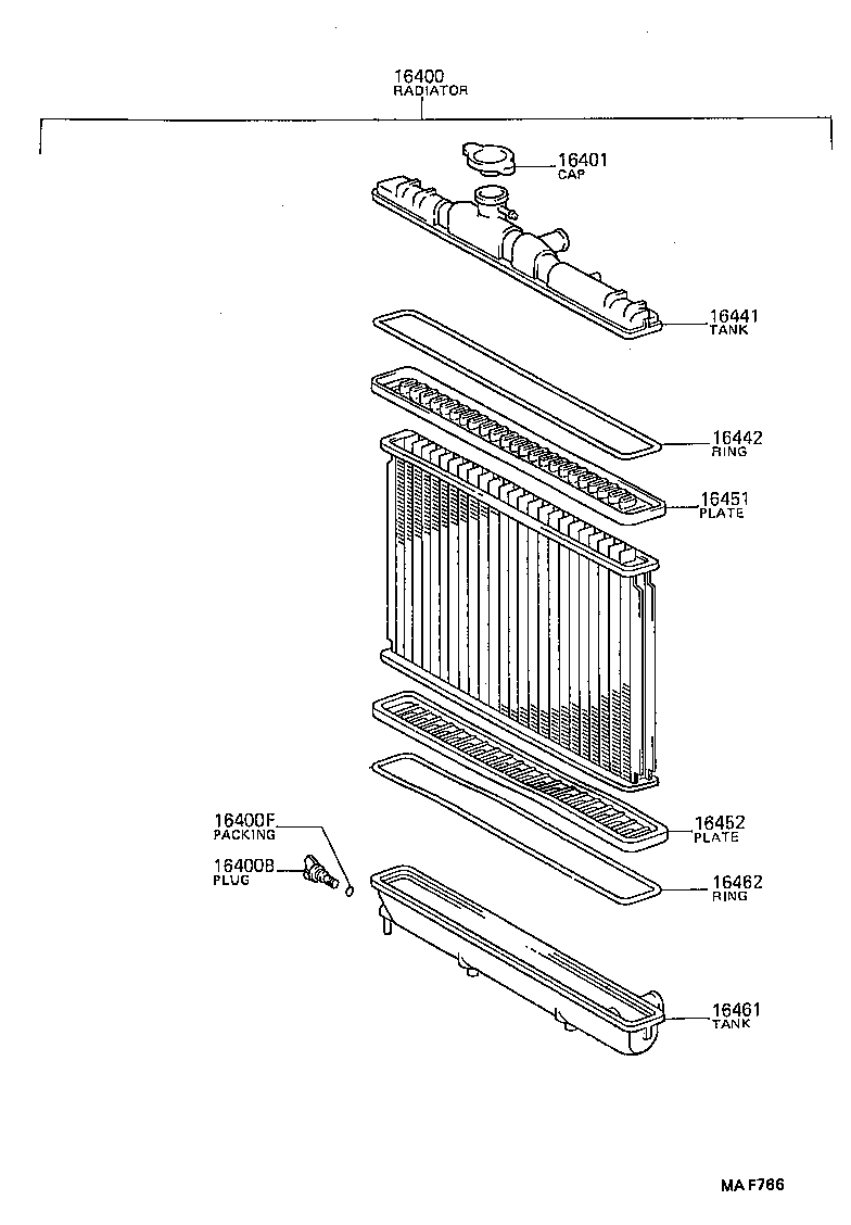 16381-64080 BAR, FAN BELT ADJUSTING product image
