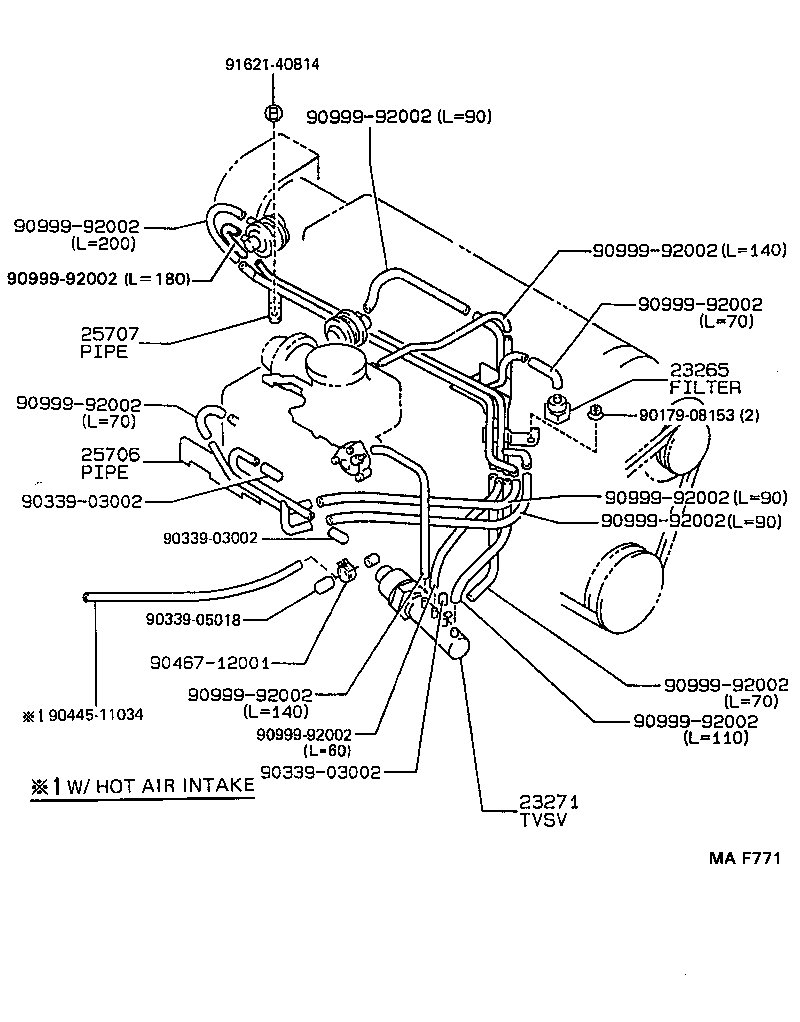25861-15020 BRACKET, VACUUM SWITCHING VALVE product image
