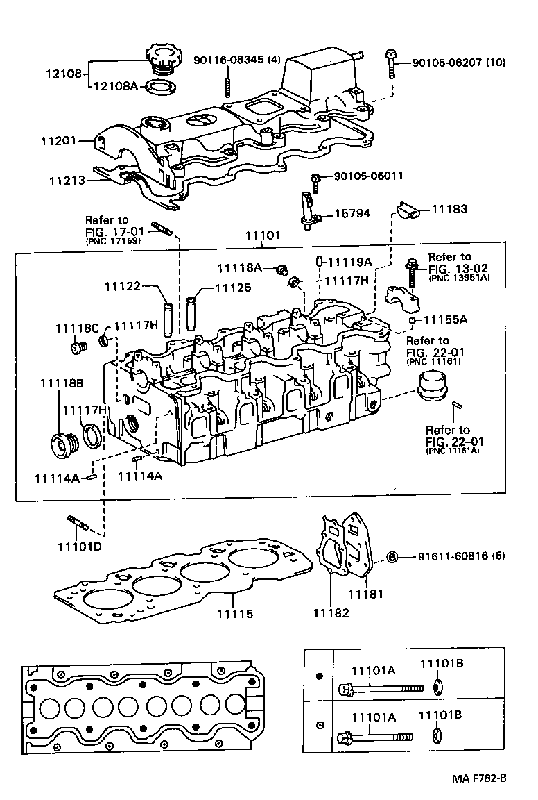 11101-74151 HEAD SUB-ASSY, CYLINDER product image