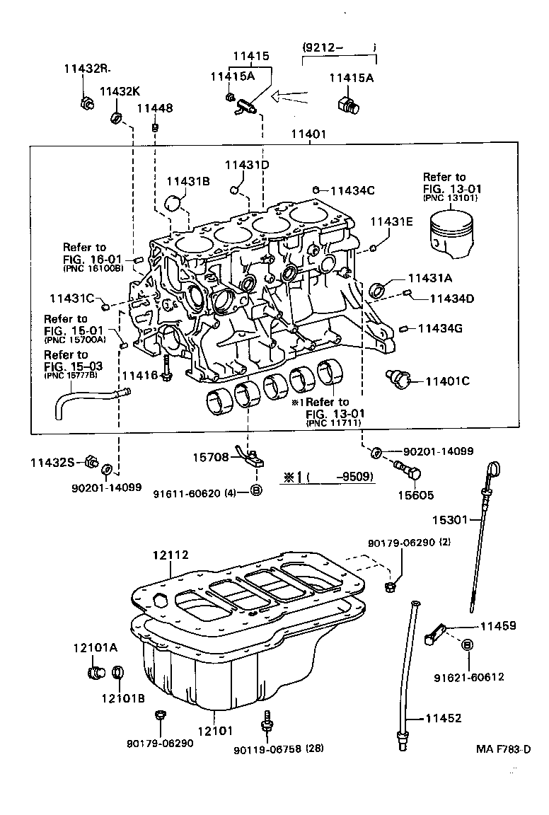 11401-79606 BLOCK SUB-ASSY, CYLINDER product image