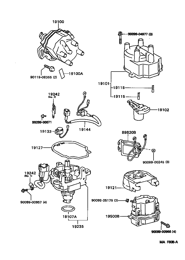 19020-16240 DISTRIBUTOR ASSY product image