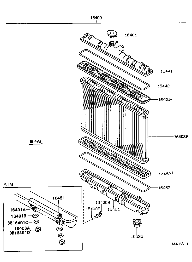 16400-15550 RADIATOR ASSY product image
