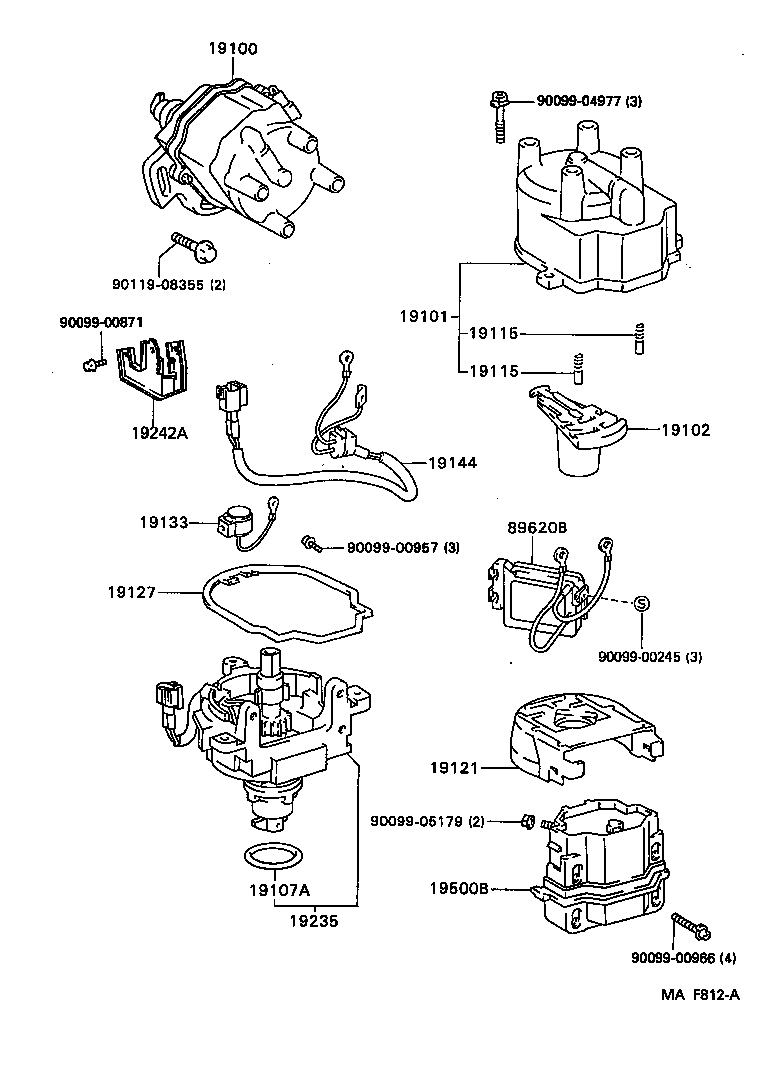 19020-16260 DISTRIBUTOR ASSY product image