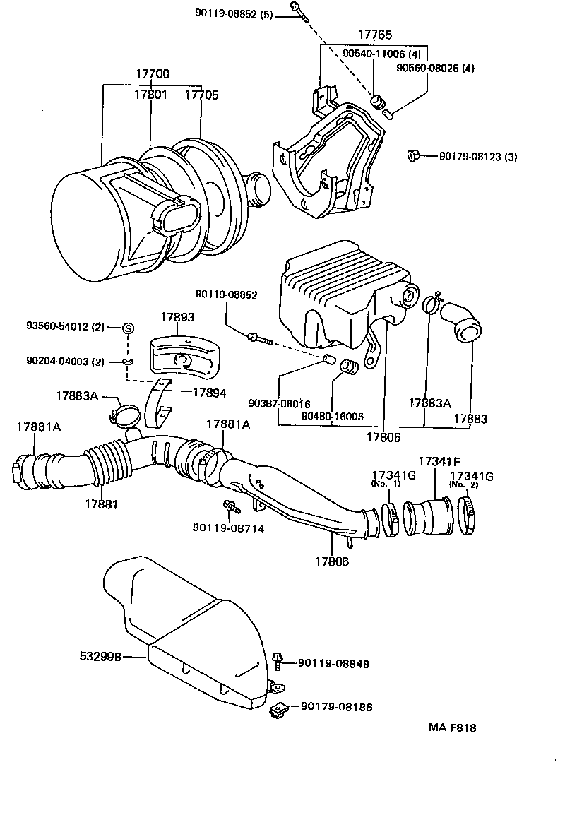 17705-50020 CAP SUB-ASSY, AIR CLEANER product image