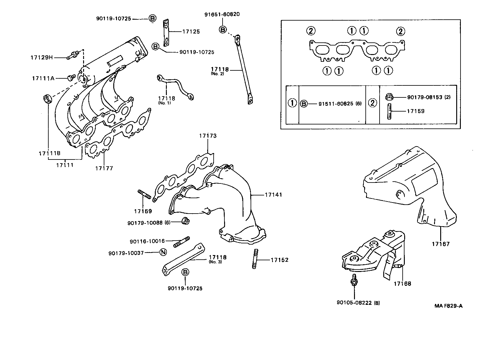 17118-62010 STAY, MANIFOLD product image