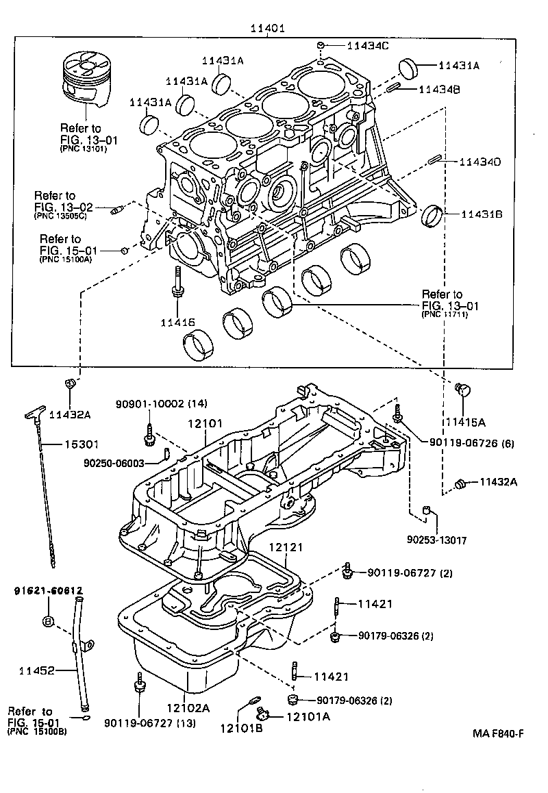11401-09050 BLOCK SUB-ASSY, CYLINDER product image