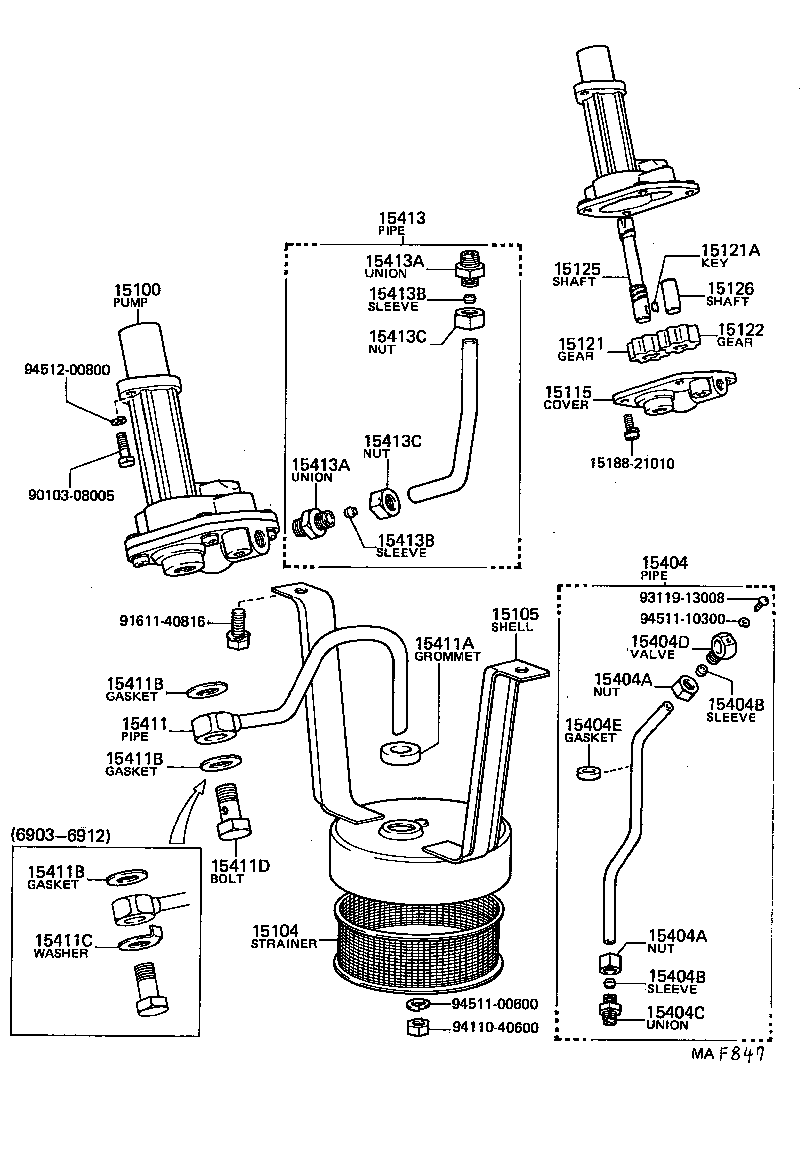 15077-77010 PIPE SUB-ASSY, OIL, INJECTION PUMP OUTLET product image