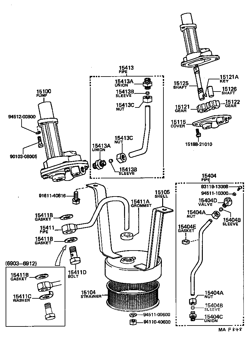 15077-77010 PIPE SUB-ASSY, OIL, INJECTION PUMP OUTLET product image
