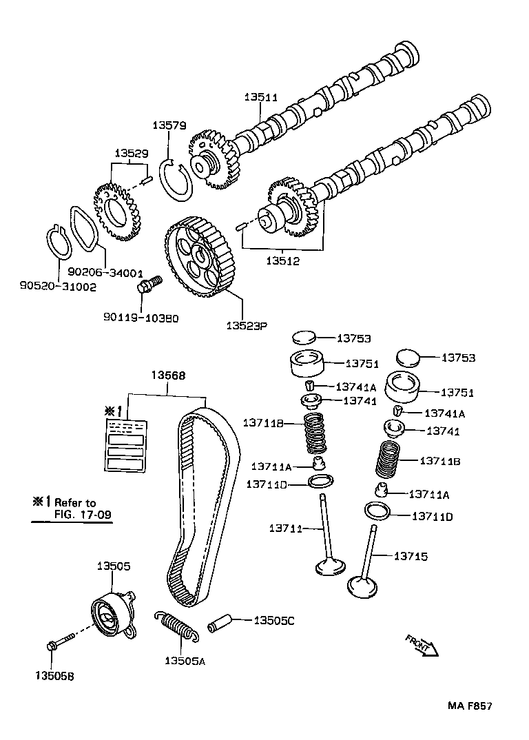 13579-15010 WASHER, CAMSHAFT TIMING GEAR BOLT product image