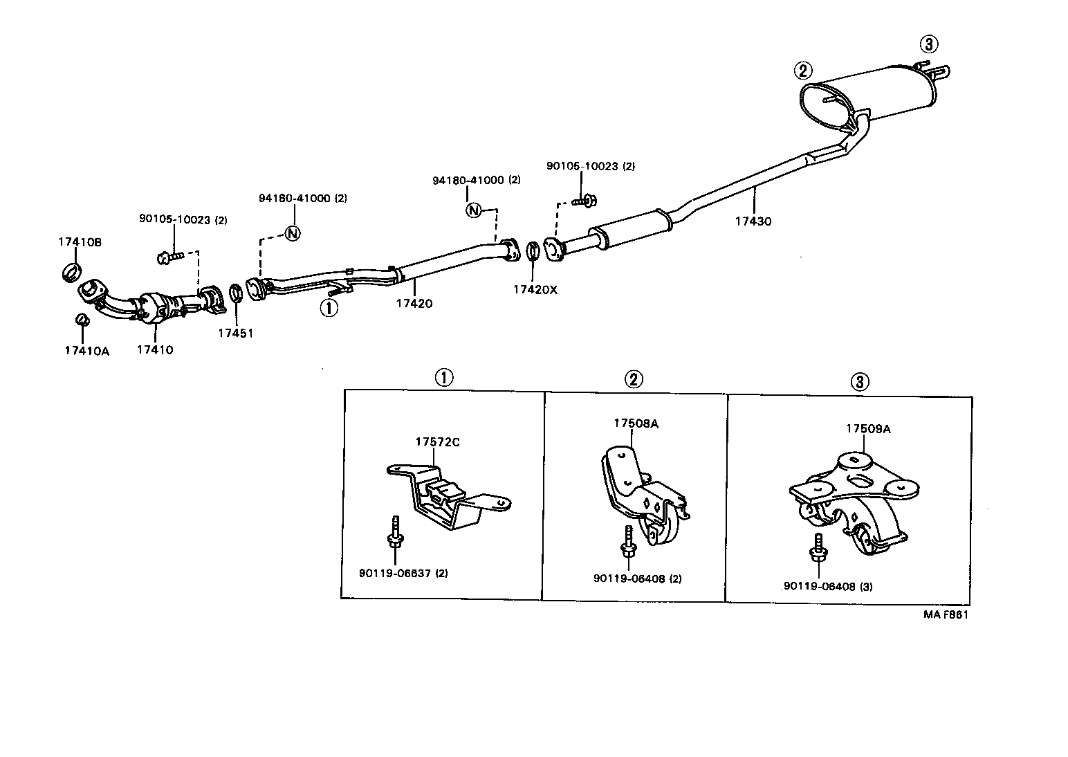 17430-6A030 PIPE ASSY, EXHAUST, TAIL product image