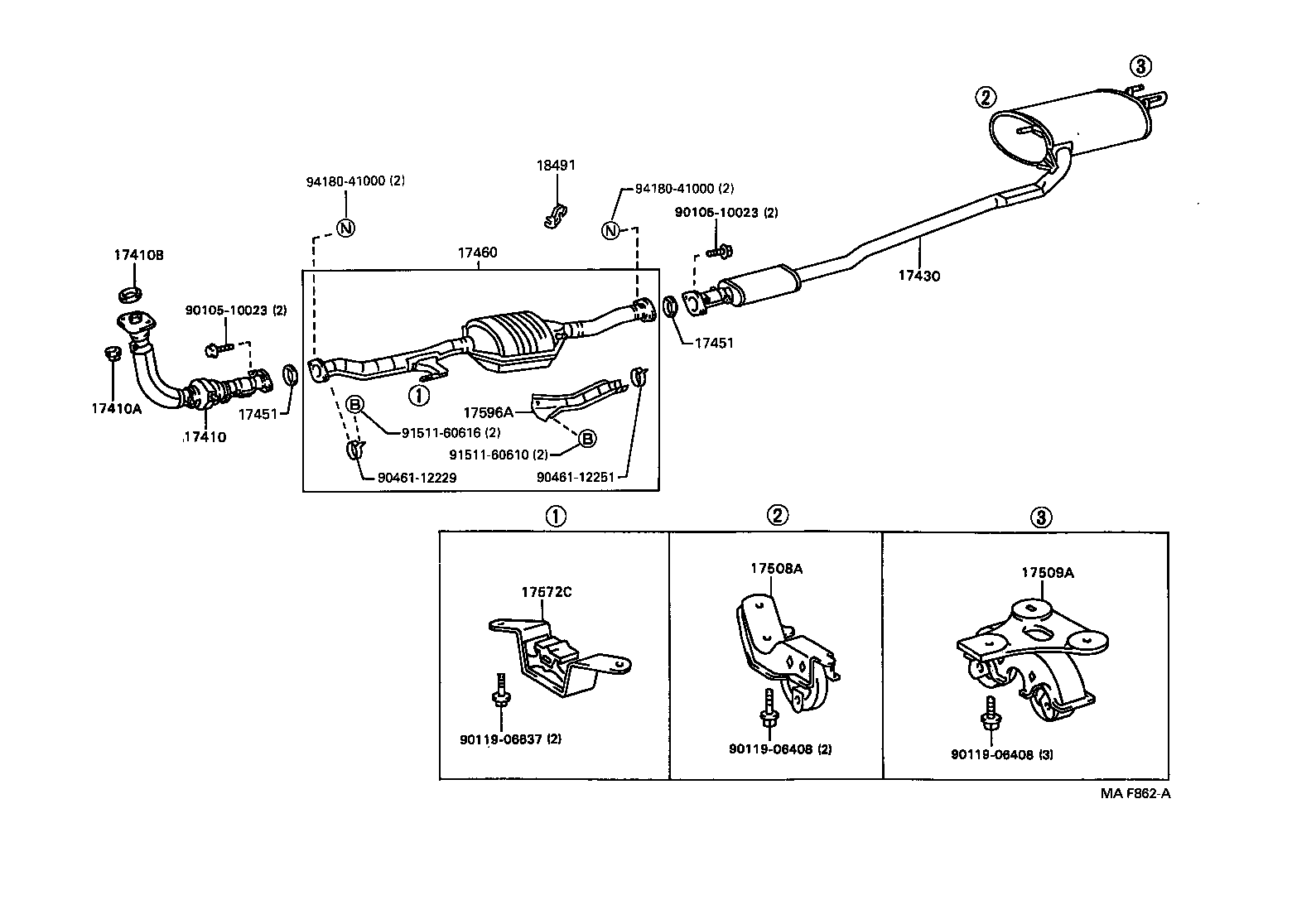17430-6A030 PIPE ASSY, EXHAUST, TAIL product image
