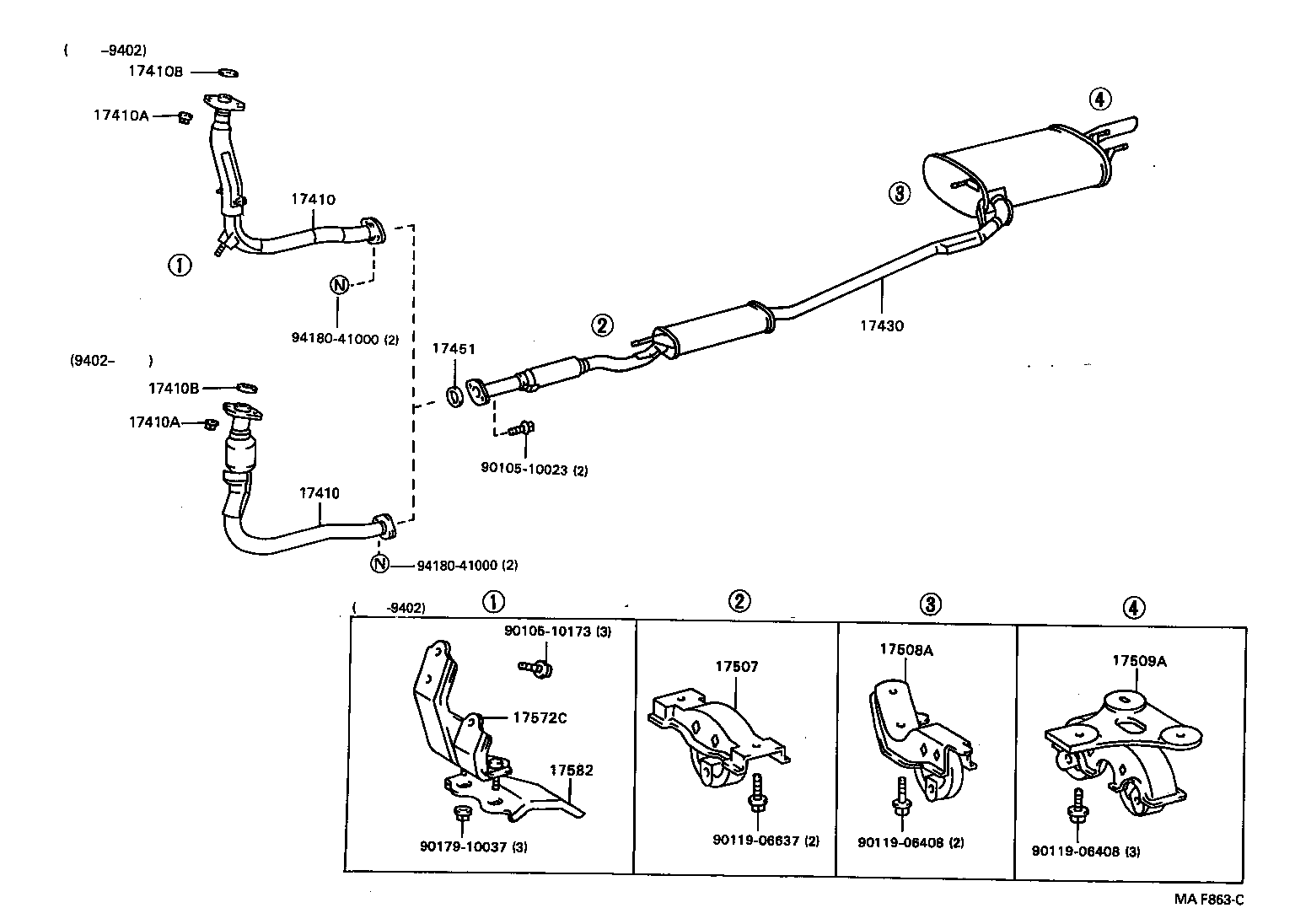 17430-6A030 PIPE ASSY, EXHAUST, TAIL product image