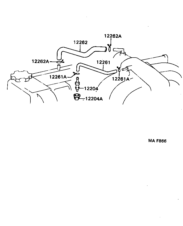 12221-61010 TUBE, VENTILATION NO.1 product image