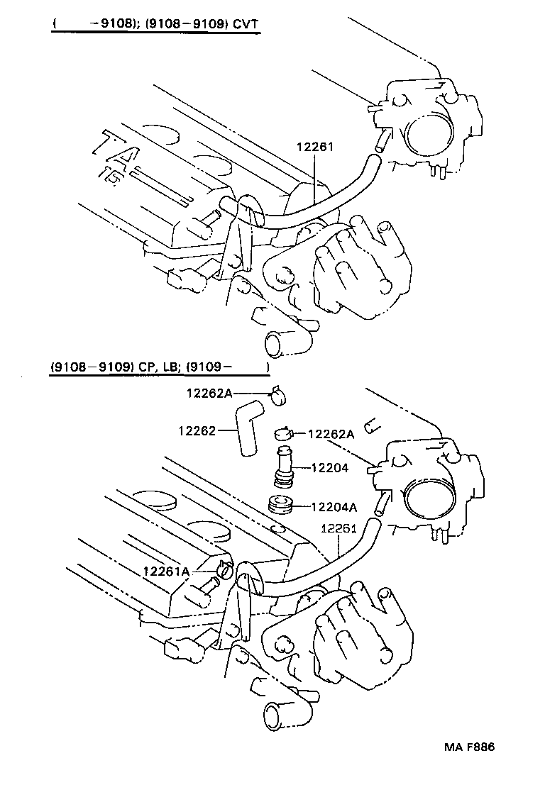 12261-88382 HOSE, VENTILATION product image