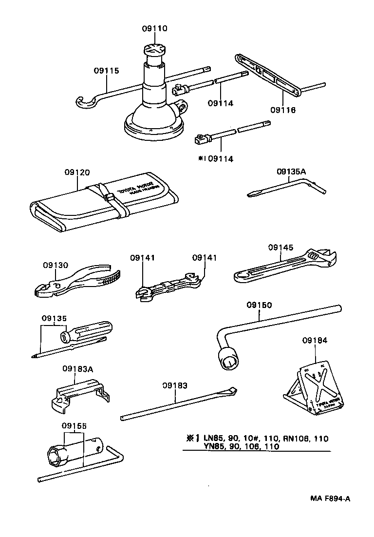 09155-00140 WRENCH, SPARK PLUG product image