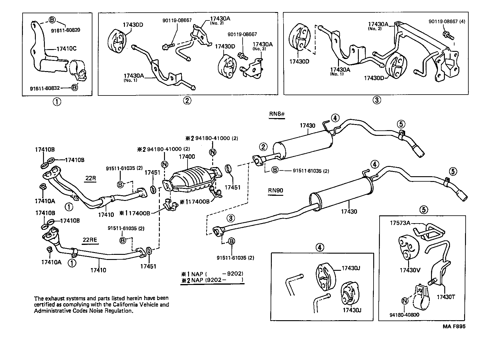 17430-08010 PIPE ASSY, EXHAUST, TAIL product image