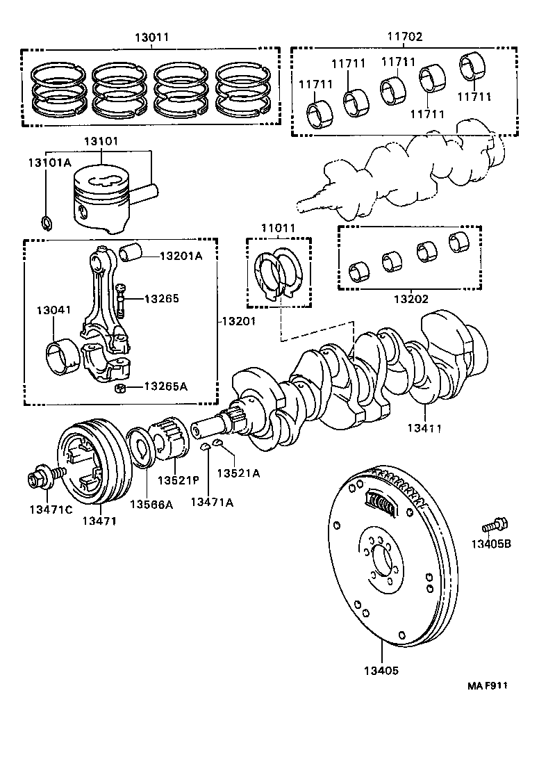 13011-88410 RING SET, PISTON product image