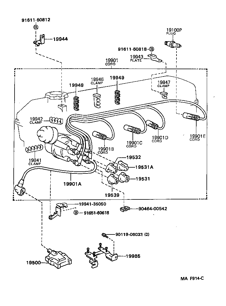 19539-65010 HOLDER, RESISTIVE CODE, NO.4 product image