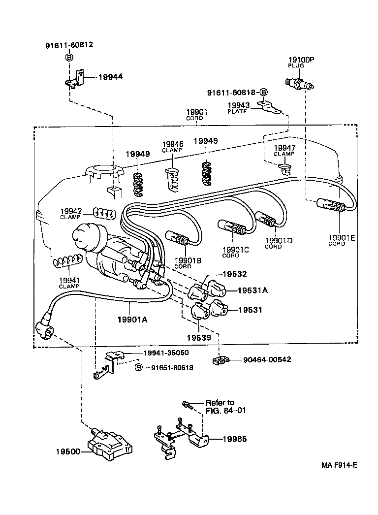 19871-54040 CONNECTOR, GLOW PLUG NO.1 product image