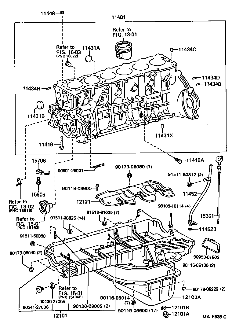11401-19795 BLOCK SUB-ASSY, CYLINDER product image