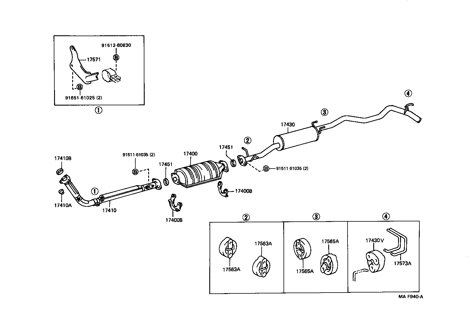 17430-65160 PIPE ASSY, EXHAUST, TAIL product image