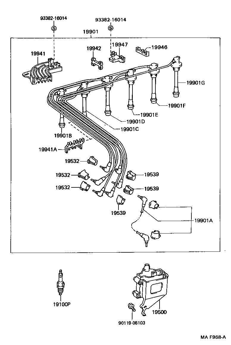 19941-66010 CLAMP, RESISTIVE CORD, NO.1 product image