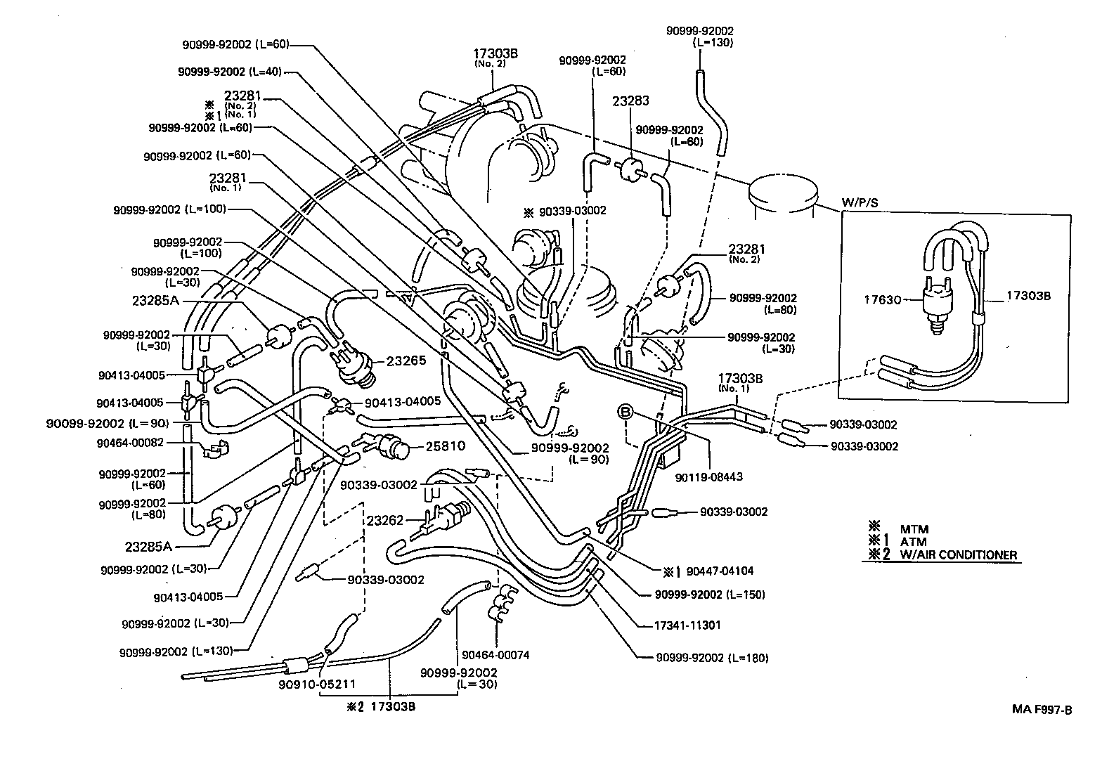 17303-11490 PIPE SUB-ASSY, AIR, NO.1 product image