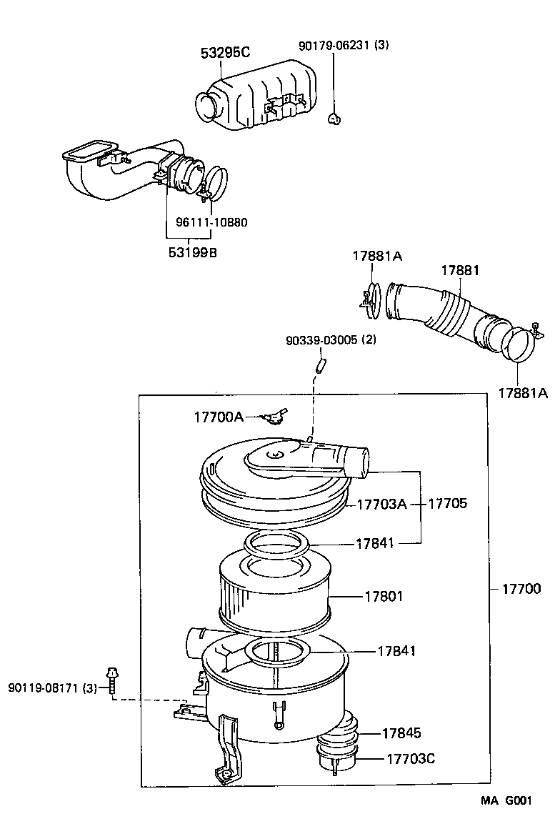 22250-66020 METER ASSY, INTAKE AIR FLOW product image